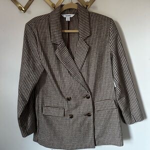 Old navy Women's brown and White Checkered Blazer